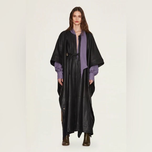 Fil de Vie / Silk Pamona Blouse tie neck flowy top large L - Picture 2 of 8